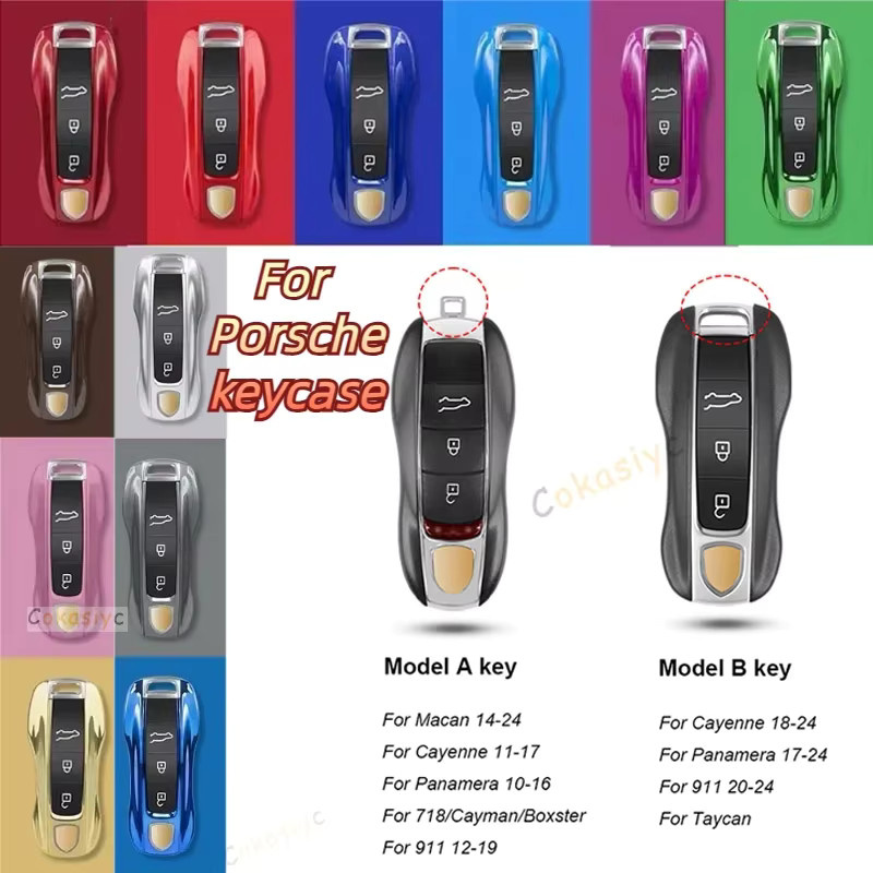 Porsche Smart Autoschlüssel Etui aus ABS für Panamera Macan 718 Taycan 911 Cayman Boxster 9ya 971 Fernbedienung Cover - Bild 2