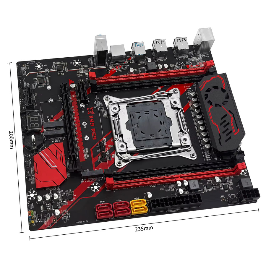 MACHINIST X99 RS9 Motherboard Combo mit Xeon E5 2680 V4 CPU, LGA2011-3, NVME/SATA M.2 und USB 3.0, Schwarz - Bild 4