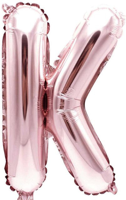 Rico Design Folienballon Buchstabe K in Rosa, Höhe: 36 cm - Bild 1