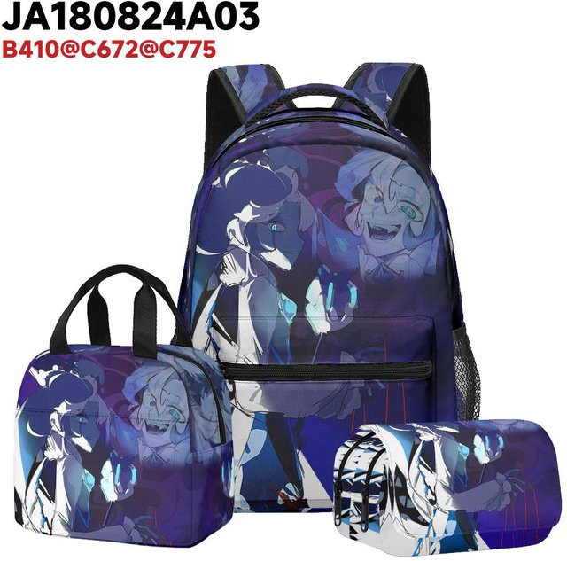 Fancy Style Studio 3er-Set Schulaccessoires mit 3D-Druck in Blau und Milchweiß - Bild 1