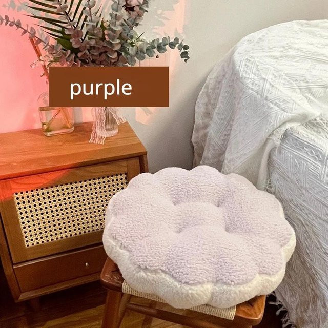 Weiches Tatami-Kissen in Macaron-Farbe, quadratisches Bodenkissen für Wohnzimmer und Schlafsofa, Farbe: Lila, B/T/H: 40 x 40 x 1 cm - Bild 1