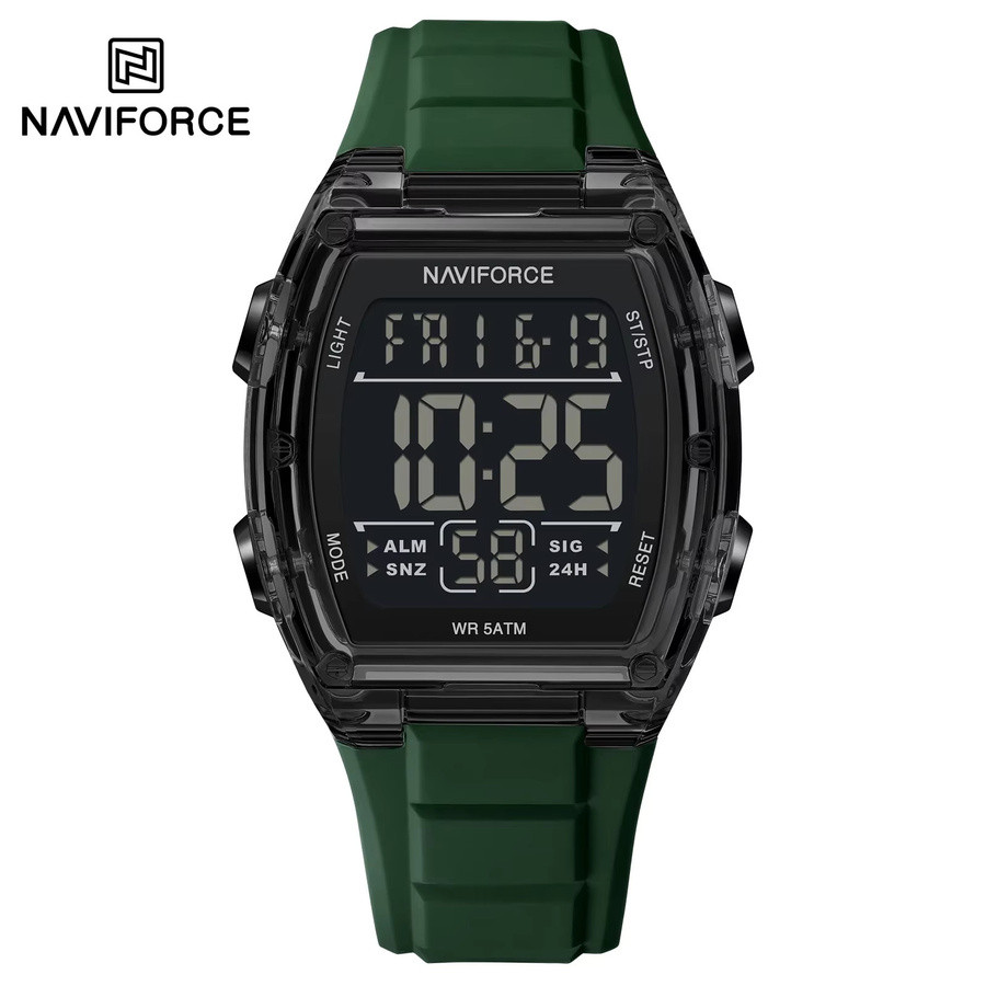 NAVIFORCE Digitaluhr, Herren, Kunststoff, Edelstahl, Schwarz, Eckig - Bild 6