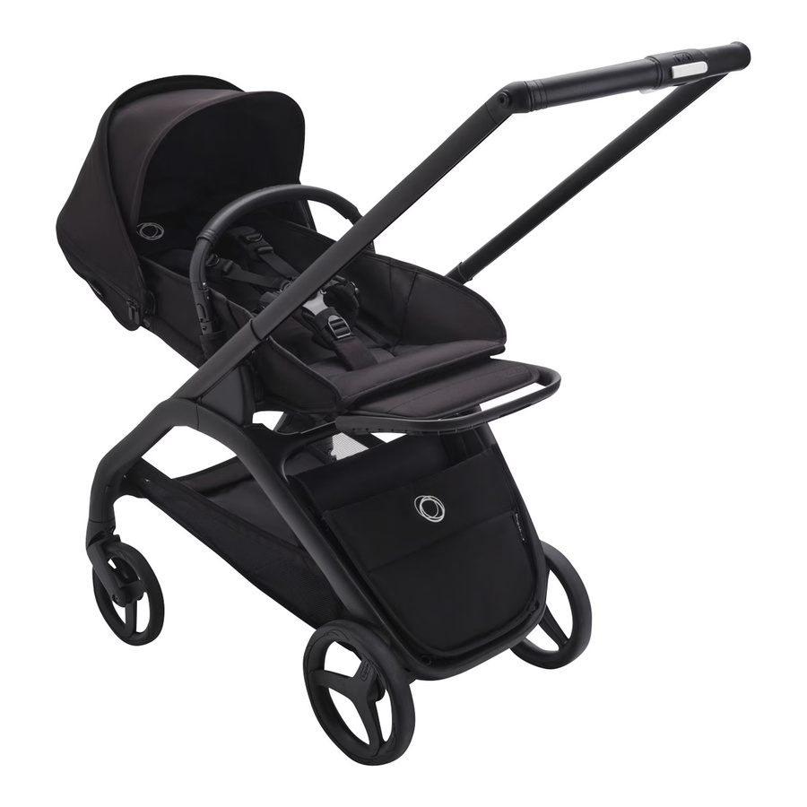 Bugaboo Dragonfly Kombi-Kinderwagen in Schwarz mit einhändigem Faltmechanismus und Schwenkrädern - Bild 3