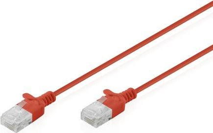 Digitus RJ45 Patchkabel CAT 6 U/UTP Ethernet LAN in Rot, Länge: 5 m - Bild 1