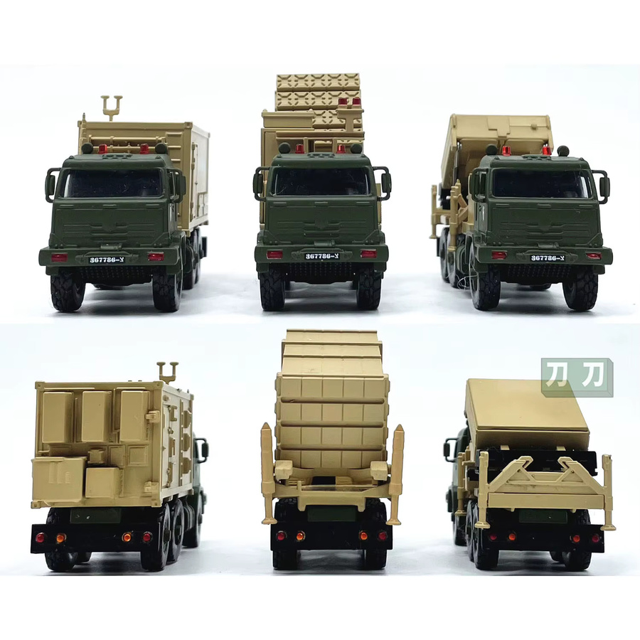 HYINUO Eisenkuppel Abwehrsystem Raketen Transportfahrzeug, Maßstab 1:72, Metall, Grün - Bild 2