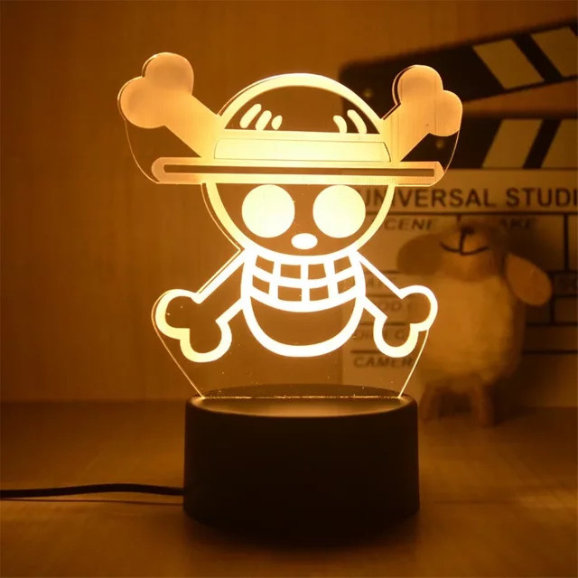 Bandai One Piece Monkey D. Ruffy Figur, 3D Illusion LED Nachtlicht, Touch - Bild 1