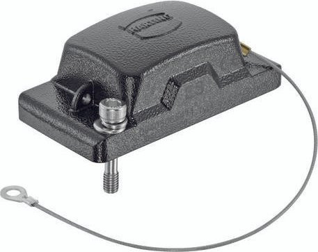 HARTING Abdeckkappe 09405065411 aus Edelstahl in Schwarz - Bild 1