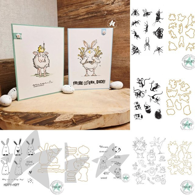 French Ameisen Und Co Metall-Stanzformen für Scrapbook, Tagebuch und DIY-Dekoration - Bild 1