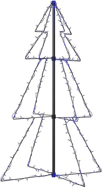 vidaXL Weihnachtsbaum in Kegelform mit 160 LEDs für Indoor und Outdoor, H x B x T: 120 x 78 x 78 cm, Modell 2 - Bild 1