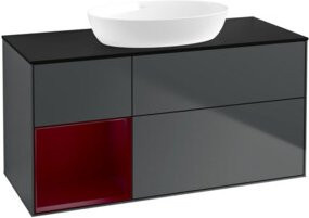 V&B Waschtischunterschrank Finion, Breite: 120 cm, Tiefe: 50,1 cm, Höhe: 50,1 cm, lackiert, matt blau - Bild 1