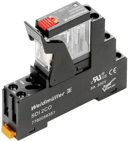 Weidmüller DRIKIT Koppelrelais 115 V/AC, 5 A, 2 Wechsler, Schwarz, 10 Stück - Bild 1