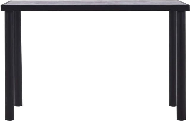 vidaXL Esstisch modern in Schwarz und Betongrau aus MDF und Metall, B/T/H: 120 x 60 x 75 cm - Bild 1