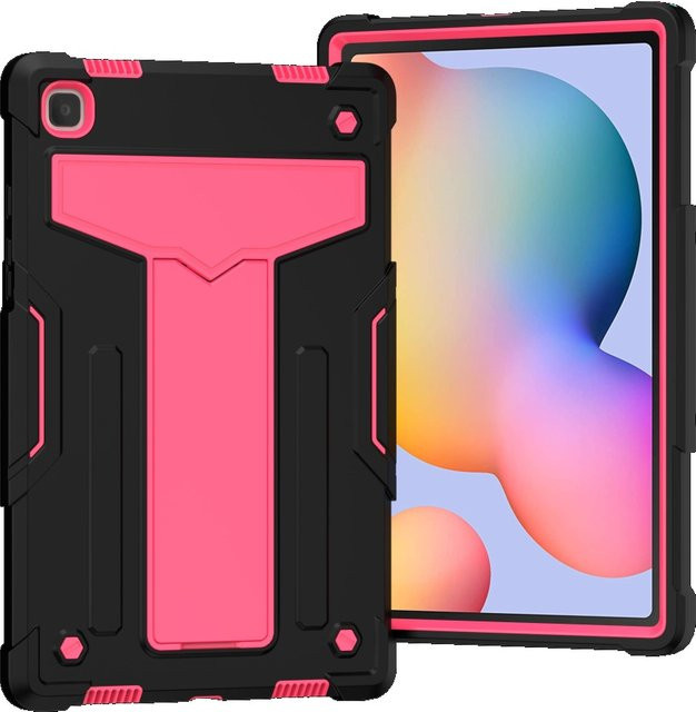 Robuste und stoßfeste Schutzhülle für Samsung Galaxy Tab A7 10,4 Zoll (SM-T500, T505, T507) mit integriertem Ständer in Grau-Aqua - Bild 1