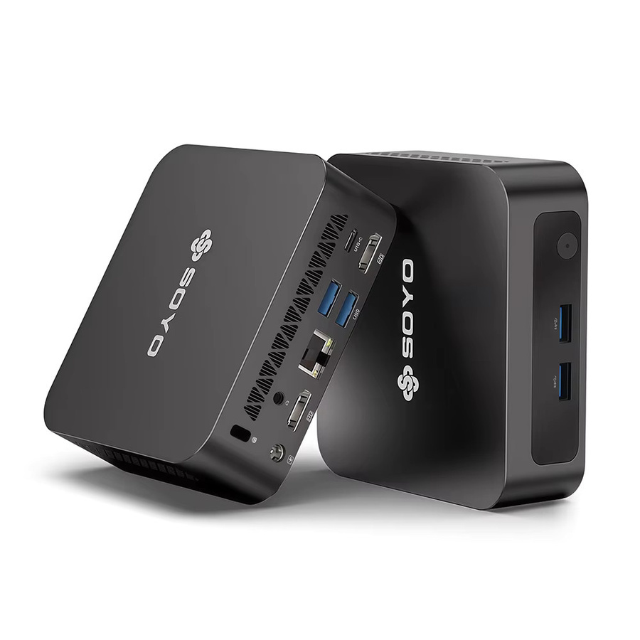 SOYO Mini-PC Y5 Desktop-Computer mit Intel i3 4030U, 8 GB RAM, 128 GB ROM, Windows 10, WiFi und Bluetooth in Schwarz - Bild 3