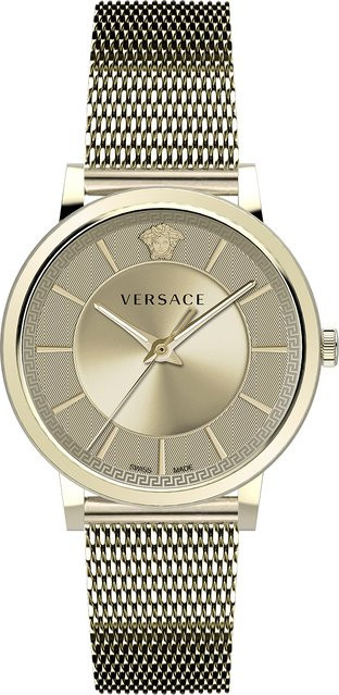 Versace Armbanduhr, Quarz, Edelstahl, Gold, 42 mm, Herren - Bild 1