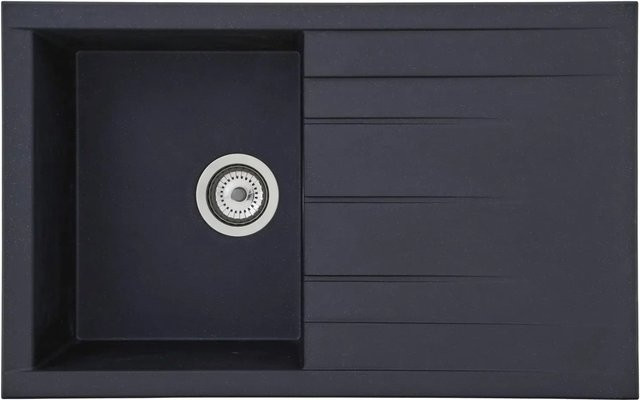 Respekta Einbauspüle Houston Mineralite Schwarz B/H/T: 80 x 21 x 50 cm - Bild 1