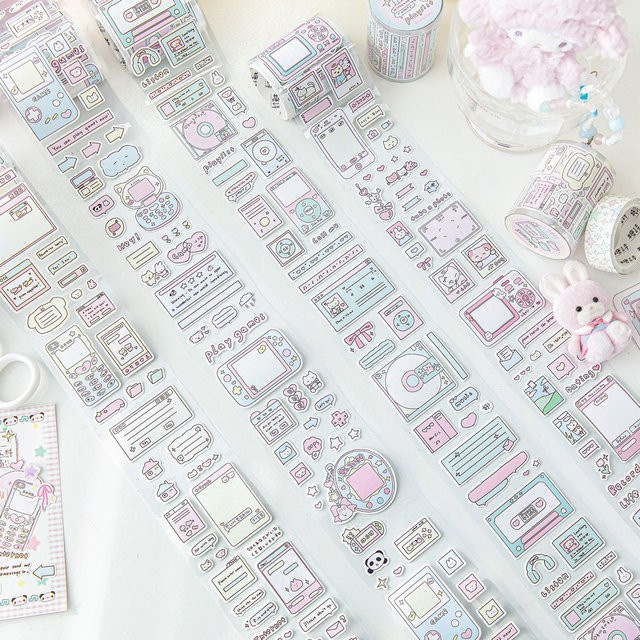 Buntes Washi Tape mit niedlichem Cartoon-Motiv für DIY Scrapbooking und Toploader Dekoration - Bild 1