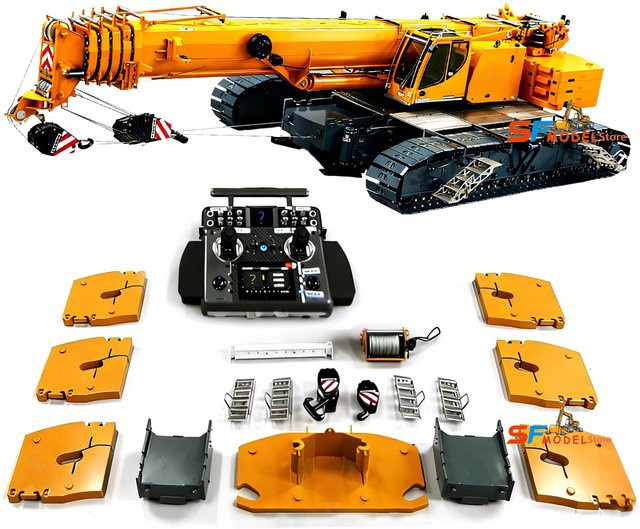 Eyewhale D1220 RC Hydraulikkran, technisches Fahrzeugmodell, Maßstab 1:14, Metall - Bild 1