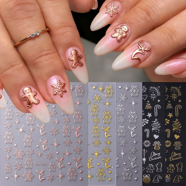 SWEET TREND Nail Art Aufkleber Metallic, 5 Stück - Bild 1