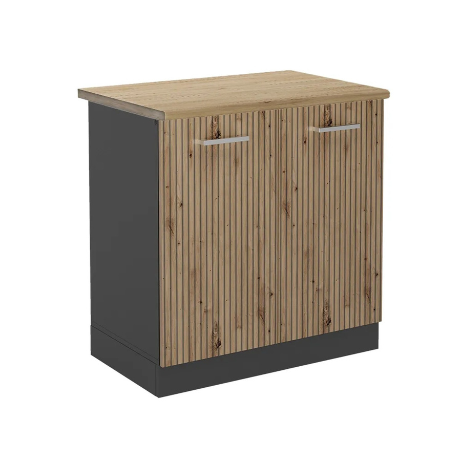 Vicco Spülenunterschrank R-Line in Artisan-Eiche und Anthrazit, B/T/H: 80 x 60 x 81,6 cm - Bild 2