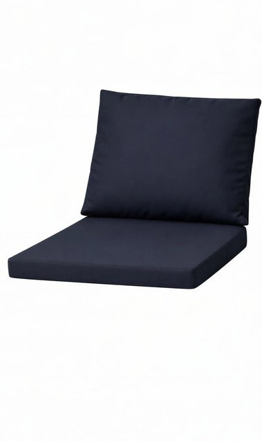 Setgarden Mix Sitzkissen Set für Polyrattan Sessel in Marine Blau, 1-teilig, Sitzkissen B: 50 cm, T: 52 cm, H: 7 cm und Rückenlehne B: 56 cm, Tiefe: 52 cm - Bild 1