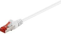 Goobay Patchkabel RJ45 Cat.6 S/FTP Ethernet LAN in Weiß, Länge: 30,0 cm - Bild 1