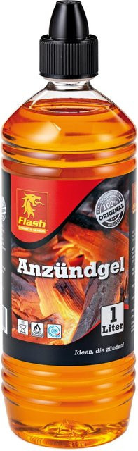 Flash Anzündgel für Grillholzkohle und Grillkohlebriketts, 1000 ml - Bild 1