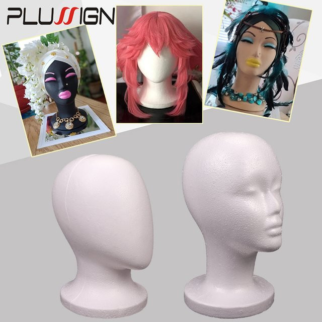 plussign Perückenhalter Styropor, Set mit Nadeln - Bild 1