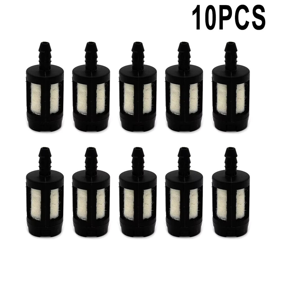10er Set DAZZLEEX Kraftstofffilter in Schwarz für Benzin-Gartenmaschinen, Rasentrimmer und Kettensägen - Bild 4