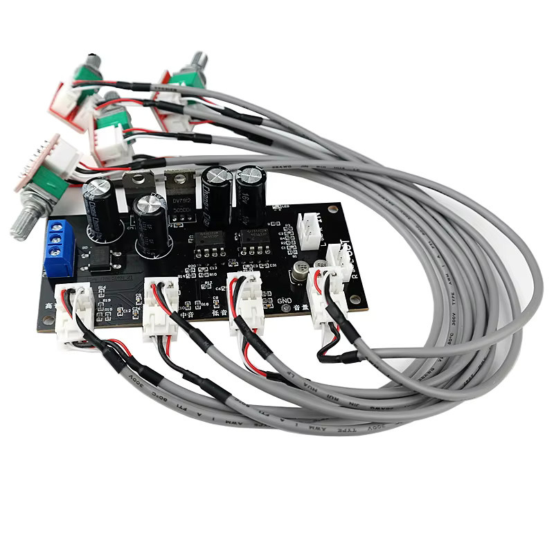 Tenghong NE5532 Operationsverstärker-Klangplatine in Schwarz mit Höhen-, Bass- und Mitteltonregelung sowie Dual-Stromversorgung für HIFI-Vorverstärker DIY - Bild 2