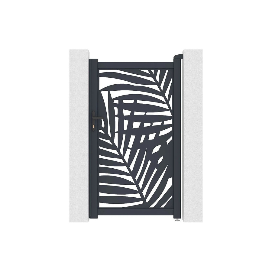 Vente-unique Eingangstor Togiro aus Aluminium in Anthrazitgrau, Breite: 103 cm - Bild 2