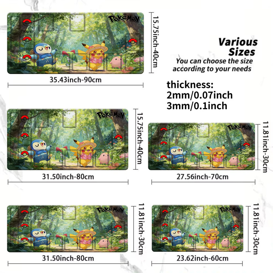 Potdemiel Pokémon Pikachu TCG Spielmatte, Gaming-Mauspad, Schreibtischunterlage - Bild 5