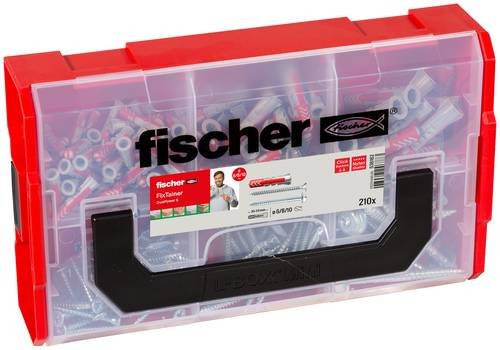 Fischer FIXtainer DUOPOWER Dübelsortiment mit Schrauben, Mehrfarbig, 210 Stück - Bild 1