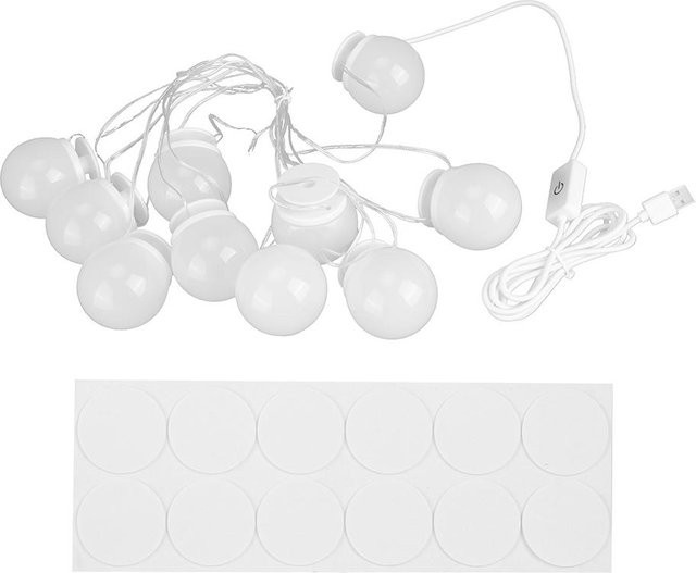 TOMTOP JMS LED Make-up Spiegelbeleuchtung mit 10 dimmbaren Glühbirnen in Weiß - Bild 1