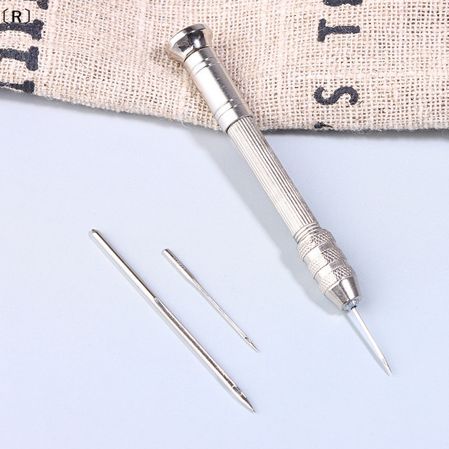 Sigur Leder-Nähahle-Reparaturset in Silber mit austauschbaren Stanz-Nähnadeln und Ahle-Griff für Lederhandwerk und DIY-Projekte - Bild 1