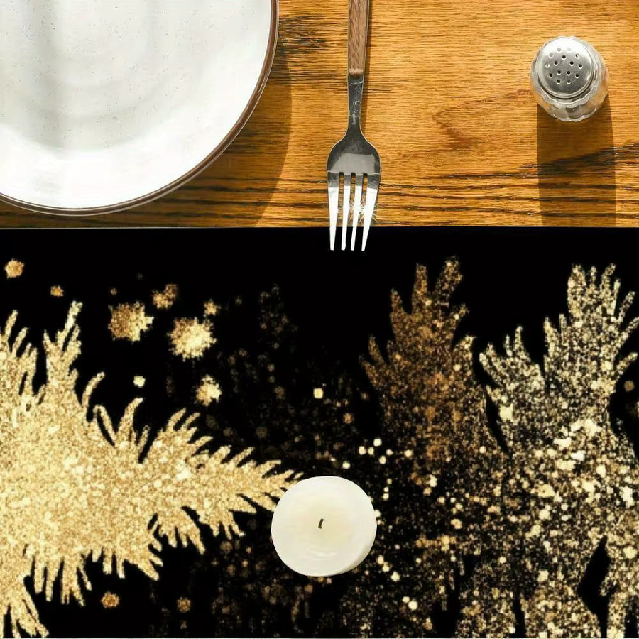 VIKAMA Weihnachts-Tischläufer aus Leinen mit Grafikdesign für deine Weihnachtsdekoration, B/H: 90 x 33 cm - Bild 4