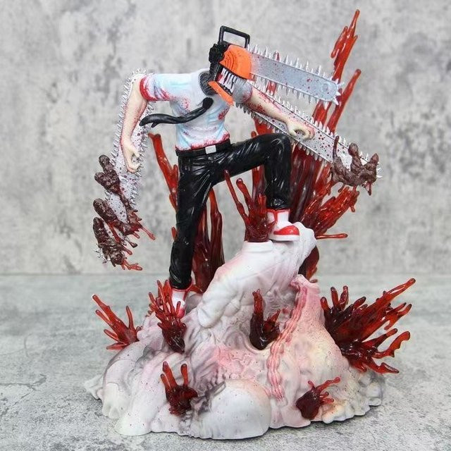 Bandai Chainsaw Man Denji Anime-Figur Desktop-Modell zur Dekoration - Bild 1