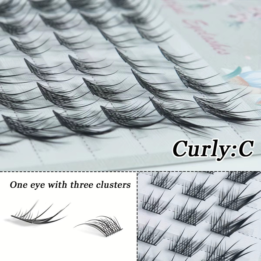 JIEFUXIN Künstliche Wimpern, Segmentierte Flügel-Wimpernverlängerung - Bild 3