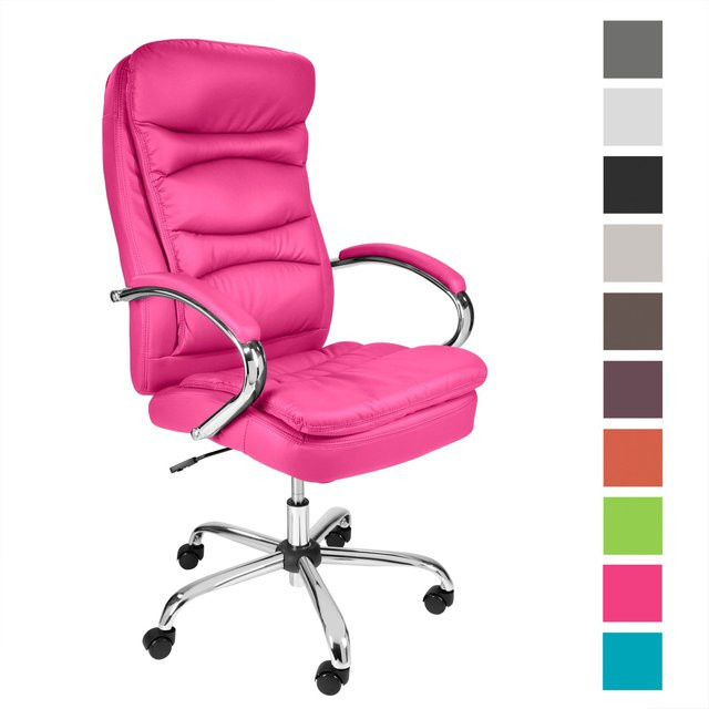 TPFLiving Premium XXL-Bürostuhl QUEENS Executive Chair aus Kunstleder in Rosa, belastbar bis 210 kg - Bild 1