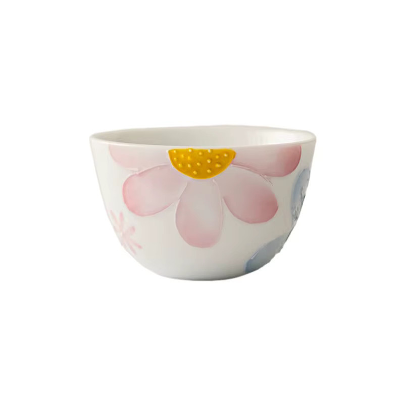 Handbemalte Arita-Yaki Teetasse aus weißem Porzellan mit floralem Design für Kung-Fu Teesets - Bild 4