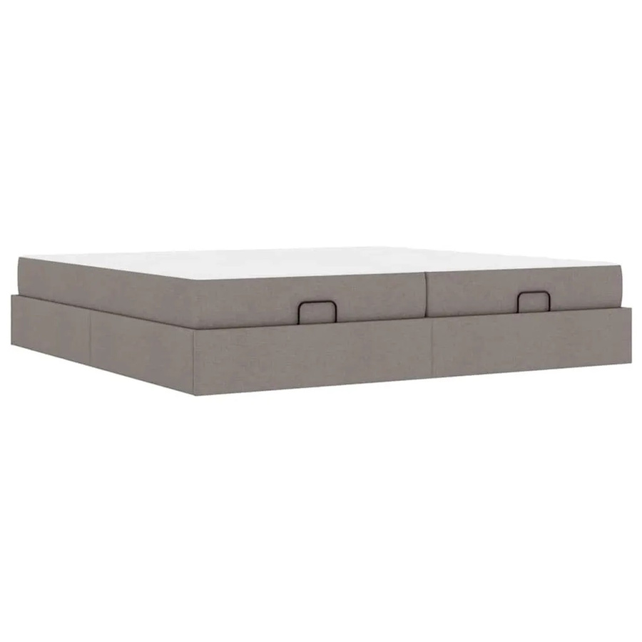 vidaXL Bettgestell mit Stauraum und Schubladen in Beige/Grau, B/T/H: 200 x 200 x 203 cm - Bild 2