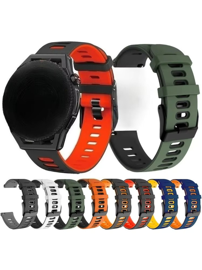 QCTOG Uhrenarmband Silikon, 22 mm, Samsung Galaxy Watch3 45mm 46mm - Bild 5