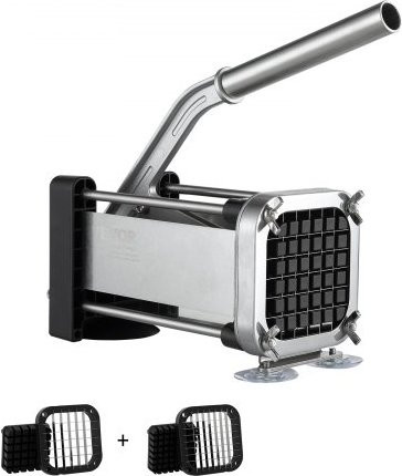 VEVOR Pommes-Schneider manueller Kartoffelschneider mit Edelstahlklingen in Schwarz und Silber, Kartoffel-Slicer mit Saugnäpfen für Kartoffeln, Gurken und Gemüse - Bild 1