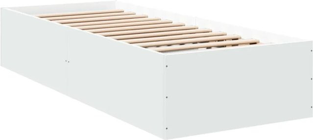 vidaXL Bettgestell in Weiß aus Holzwerkstoff im modernen Design B/T/H: 100 x 200 cm - Bild 1