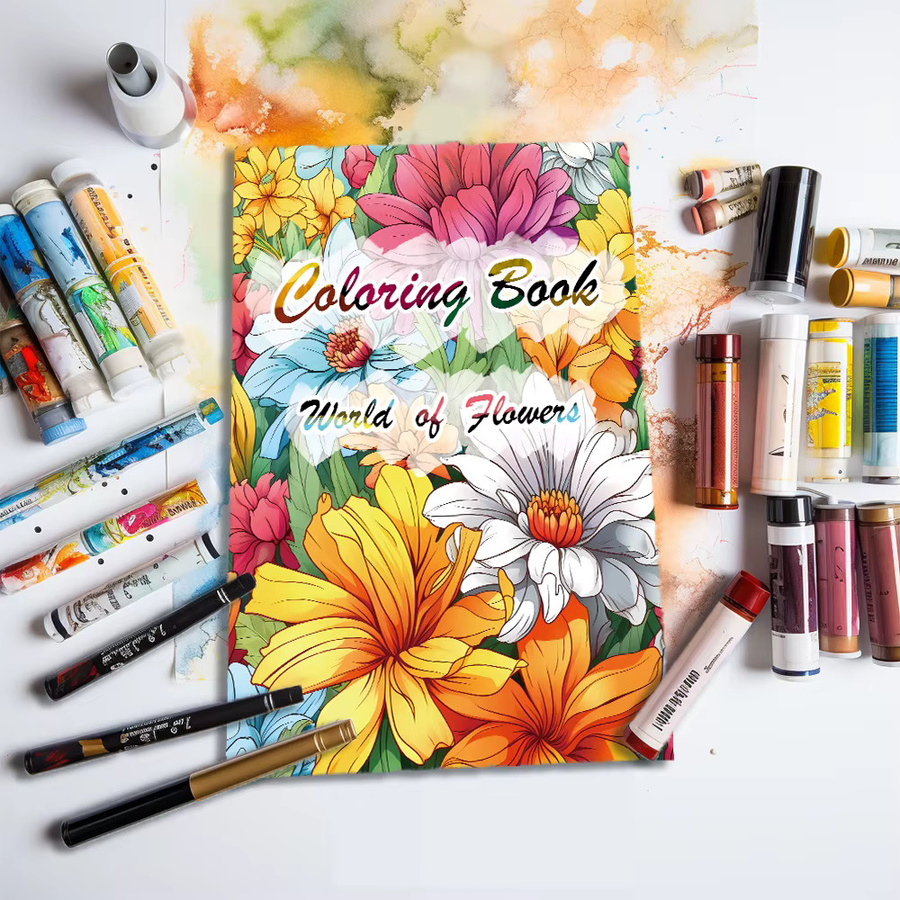 Blumen-Malbuch für Teenager mit 25 verschiedenen Mustern und hochwertigem 100 g/m2 Papier in Multicolor - Bild 3