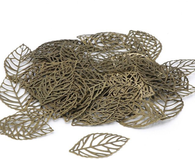 Suansuande Blattanhänger, Metall, grün, gold, Erwachsene - Bild 1