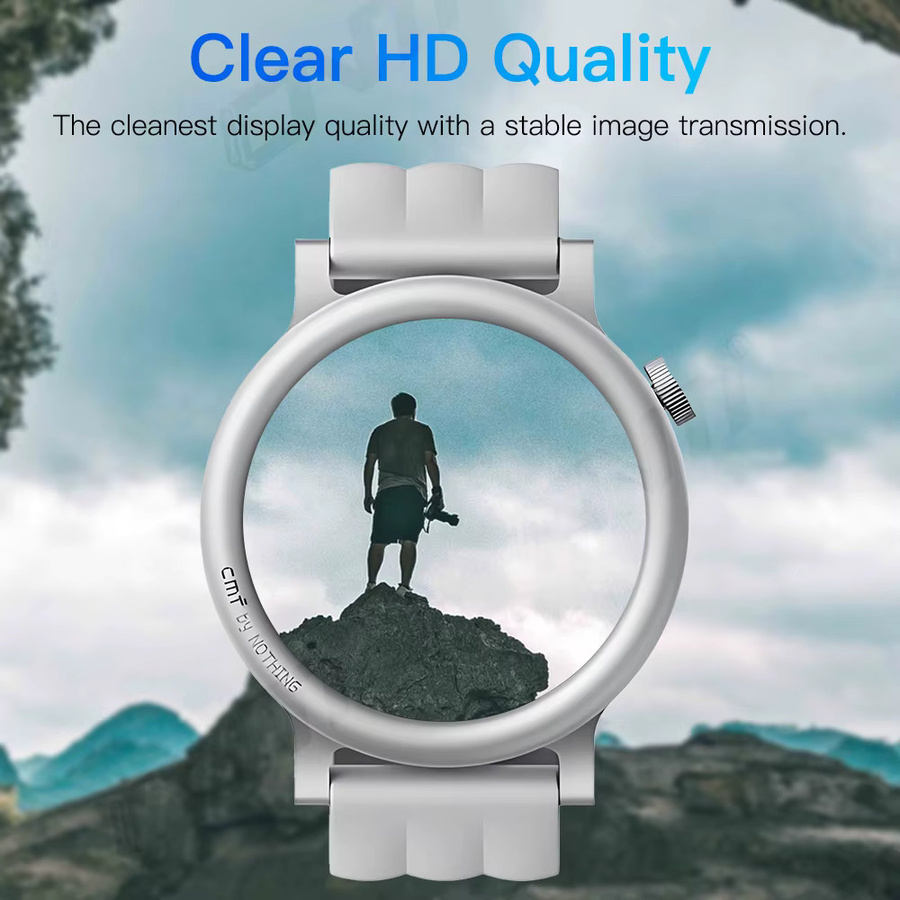 ONM Displayschutzfolie aus gehärtetem Glas mit 9H Härte für CMF Watch 3 Pro, transparent - Bild 4