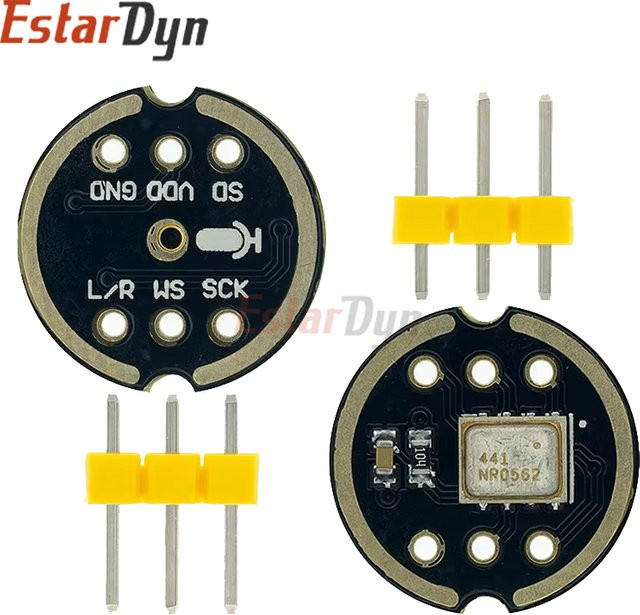 EstarDyn Omnidirektionales Mikrofonmodul INMP441 MEMS mit I2S-Schnittstelle in Schwarz für ESP32 - Bild 1