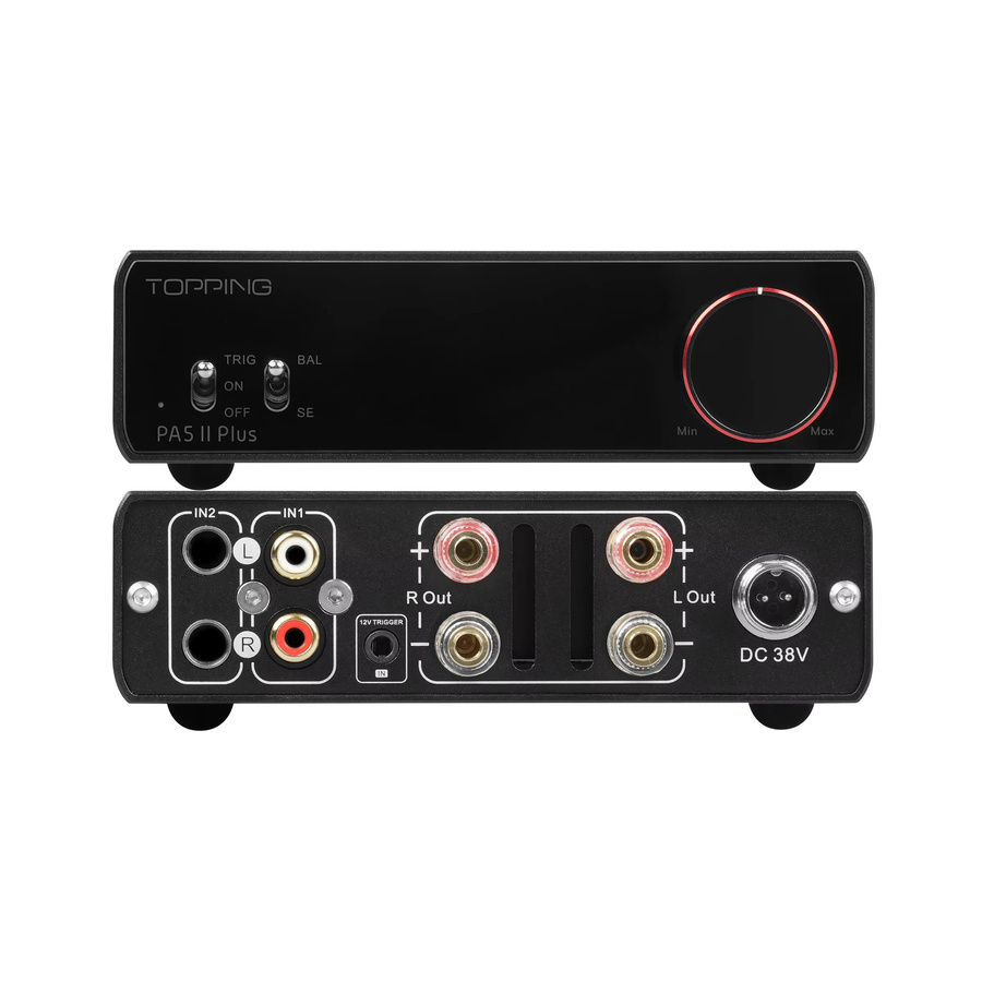 TOPPING PA5 II Plus Desktop-Stereo-Leistungsverstärker in Schwarz mit 140W und TRS/RCA-Eingang - Bild 3