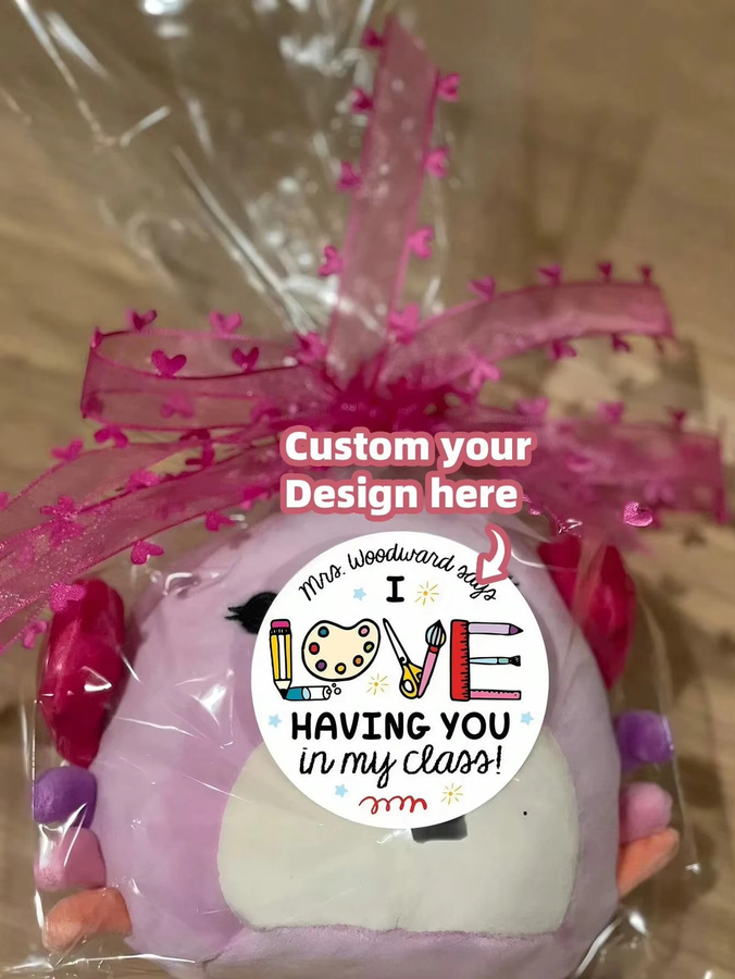 Personalisierte runde Aufkleber aus Papier, wasserfeste Etiketten mit individuellem Design für Geschenke, Dekoration und Schule, Durchmesser: 3 bis 8 cm - Bild 2
